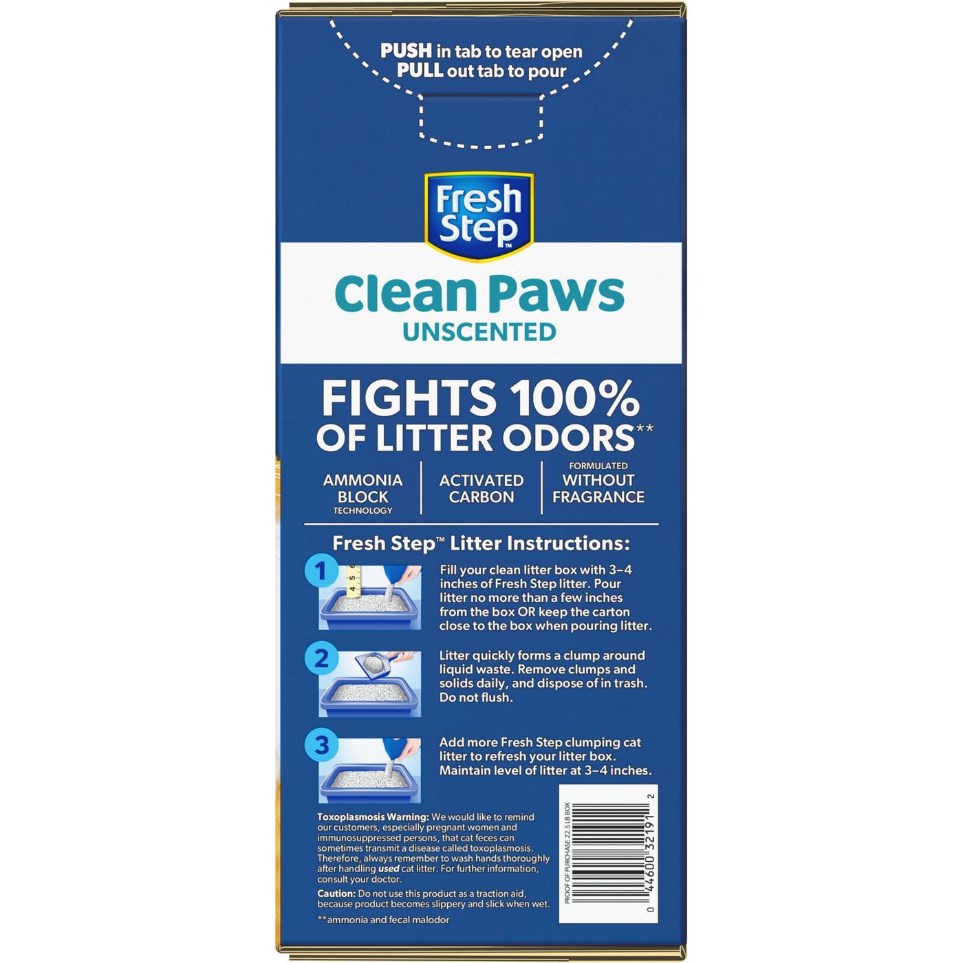 Fresh Step Clean Paws Multi-Cat Clumping Litter - Unscented; image 6 of 25