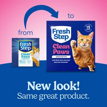 Fresh Step Clean Paws Multi Cat Clumping Litter - Unscented, 22 lb