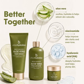 Urban Hydration Bright & Balanced Aloe Vera Leaf Face Wash