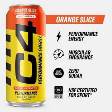 C4 Performance Zero Sugar Energy Drink - Orange Slice