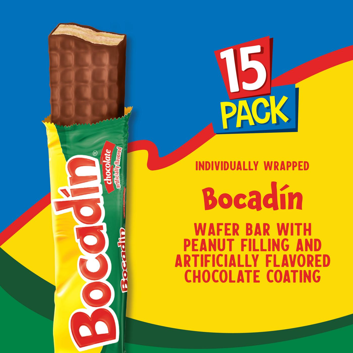 Ricolino Bocadin Peanut Butter & Chocolate Wafer Bar Candy, 15 ct; image 5 of 6