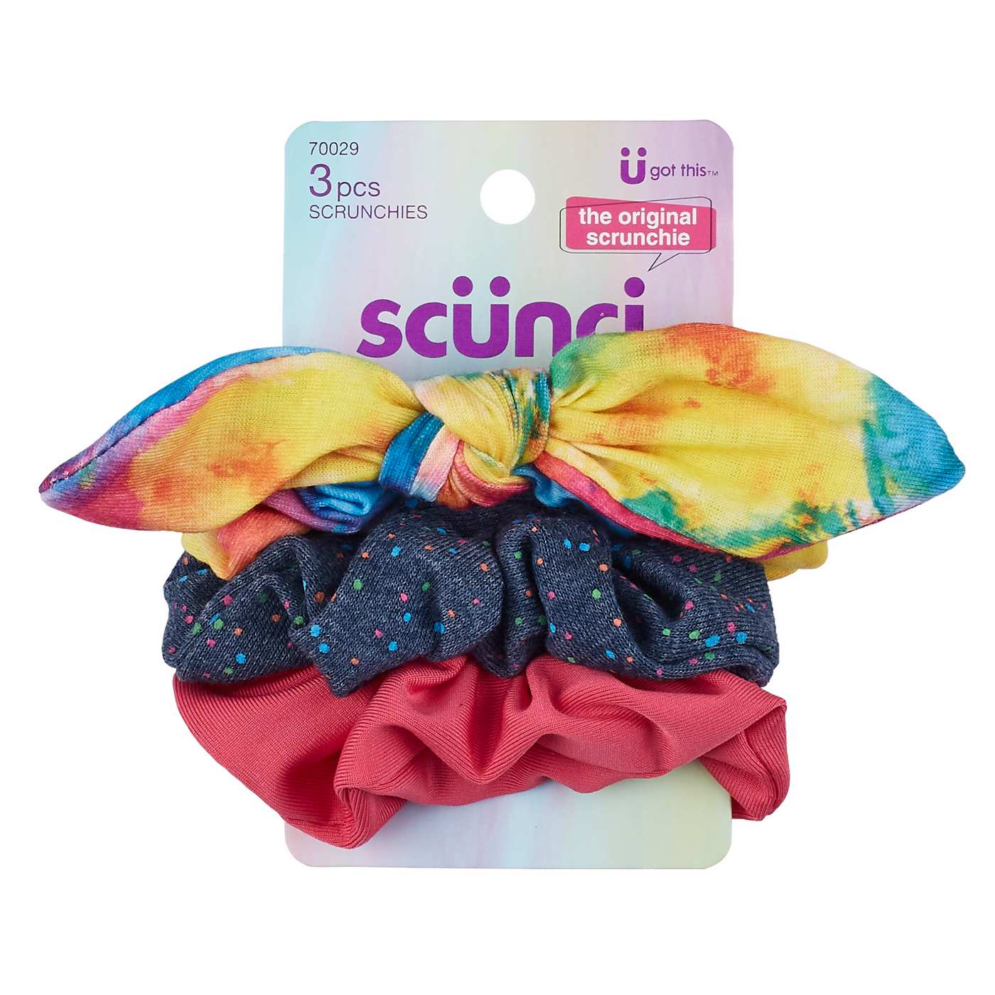 Scunci Rainbow & Solid Scrunchies; image 1 of 2