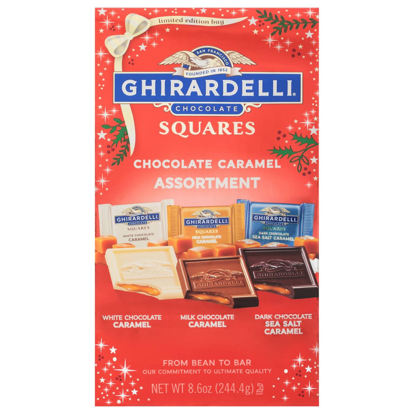 Ghirardelli Chocolate Caramel Assortment Holiday Squares; image 1 of 5