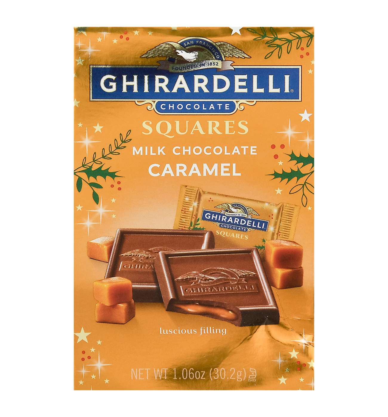 Ghirardelli Milk Chocolate Caramel Holiday Squares; image 1 of 5