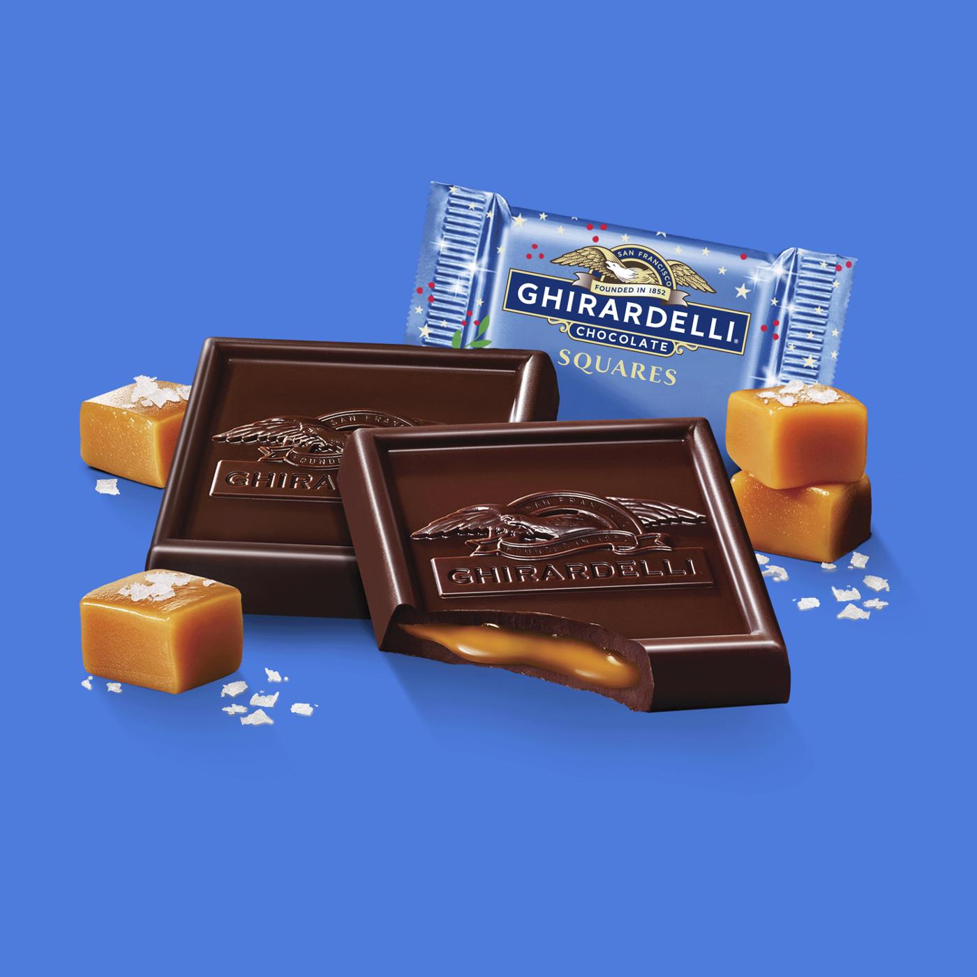 Ghirardelli Dark Chocolate Sea Salt Caramel Holiday Squares; image 2 of 5