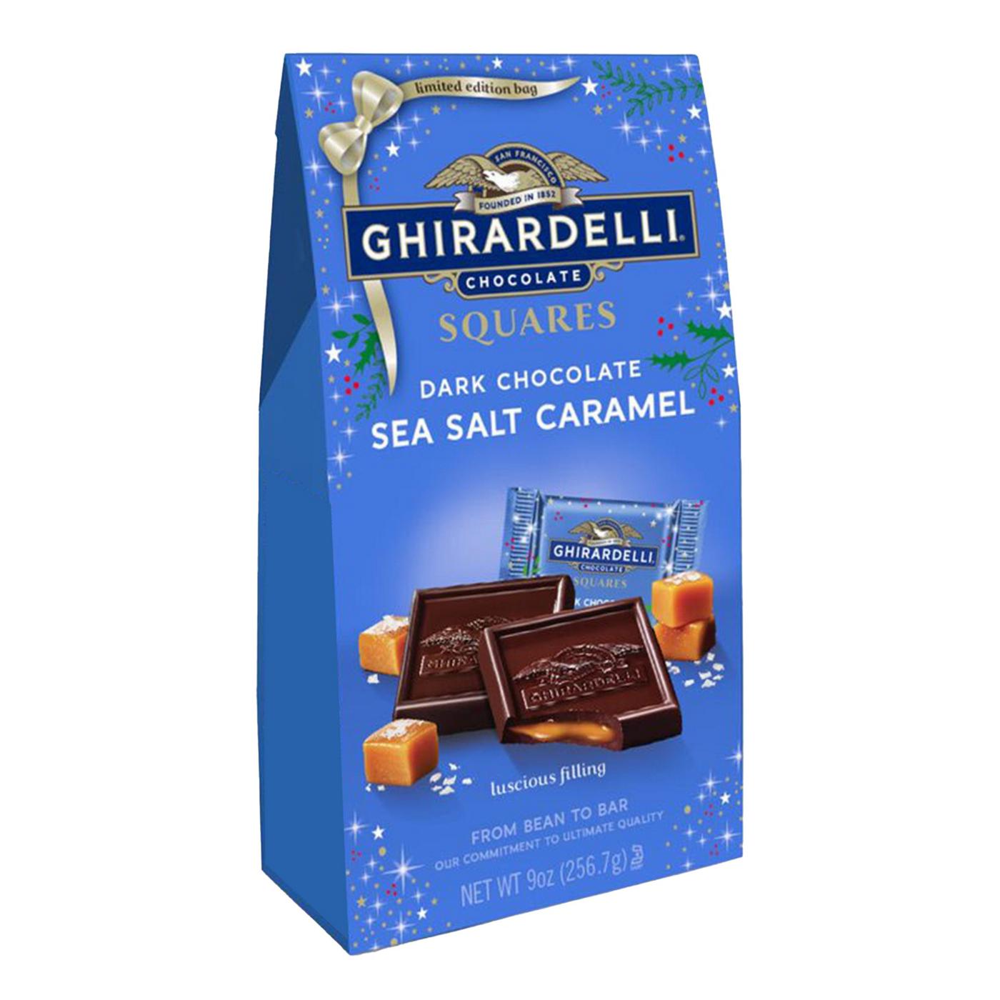 Ghirardelli Dark Chocolate Sea Salt Caramel Holiday Squares; image 4 of 5