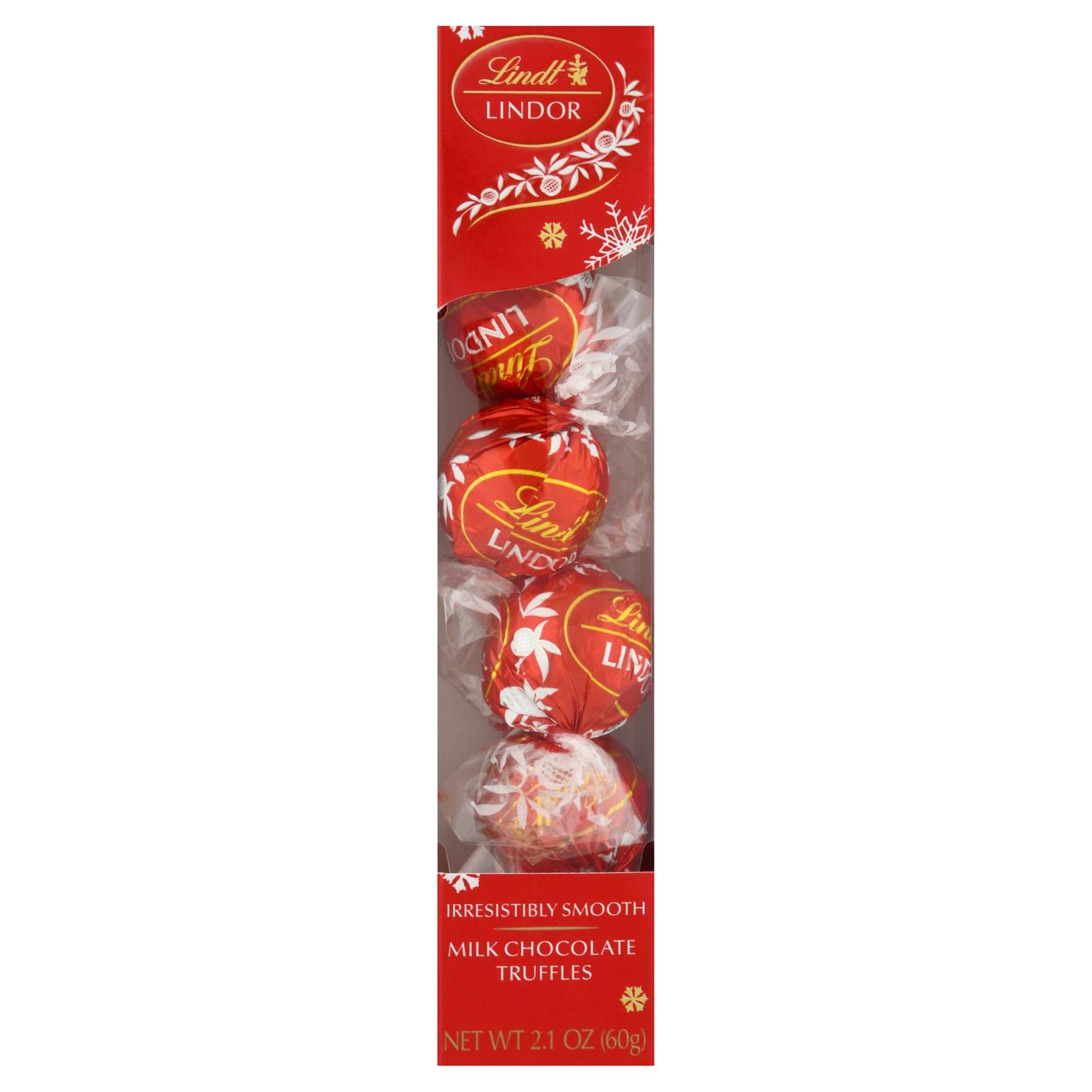 Lindt Lindor Milk Chocolate Truffles Christmas Gift Box; image 1 of 2