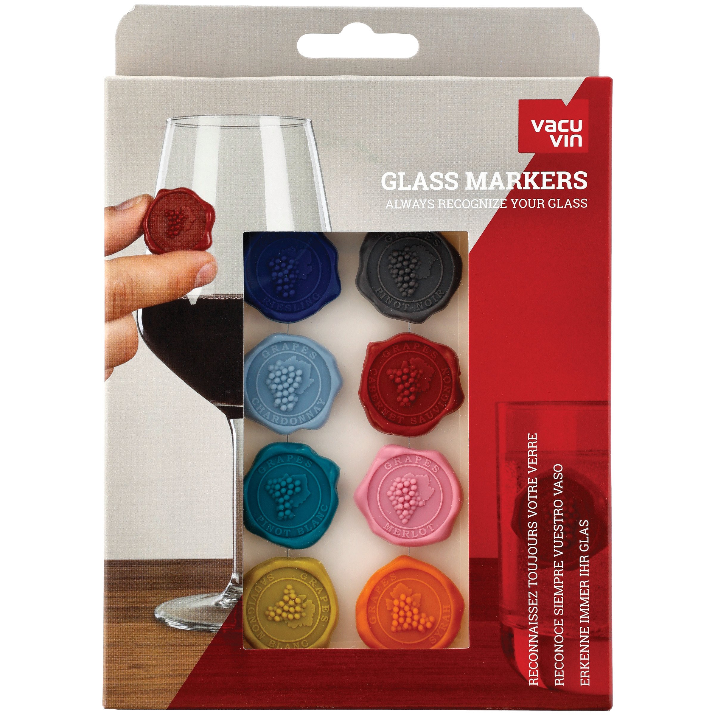 Vacu Vin Classic Grapes Glass Markers Shop Bar Tools at HEB