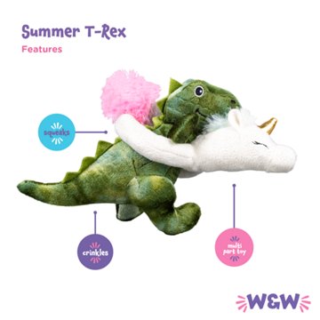 Woof & Whiskers Plush Dog Toy - T-Rex