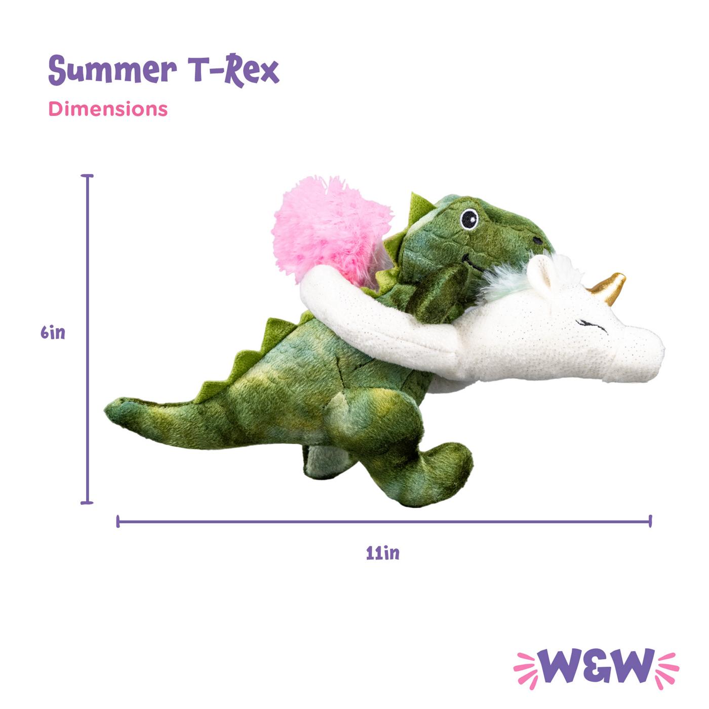 Woof & Whiskers Plush Dog Toy - T-Rex; image 4 of 4