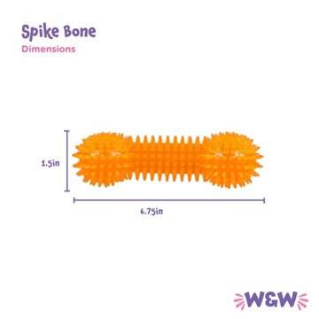 Woof & Whiskers Spiky Squeaky Dog Bone Toy