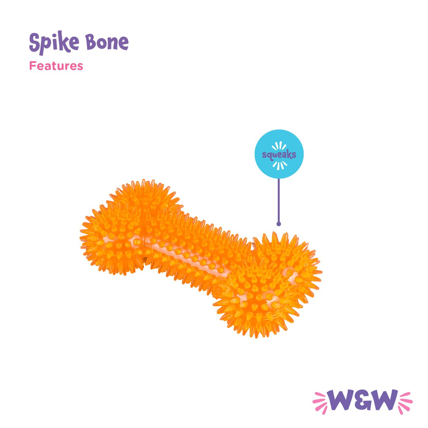 Woof & Whiskers Spiky Squeaky Dog Bone Toy; image 4 of 4