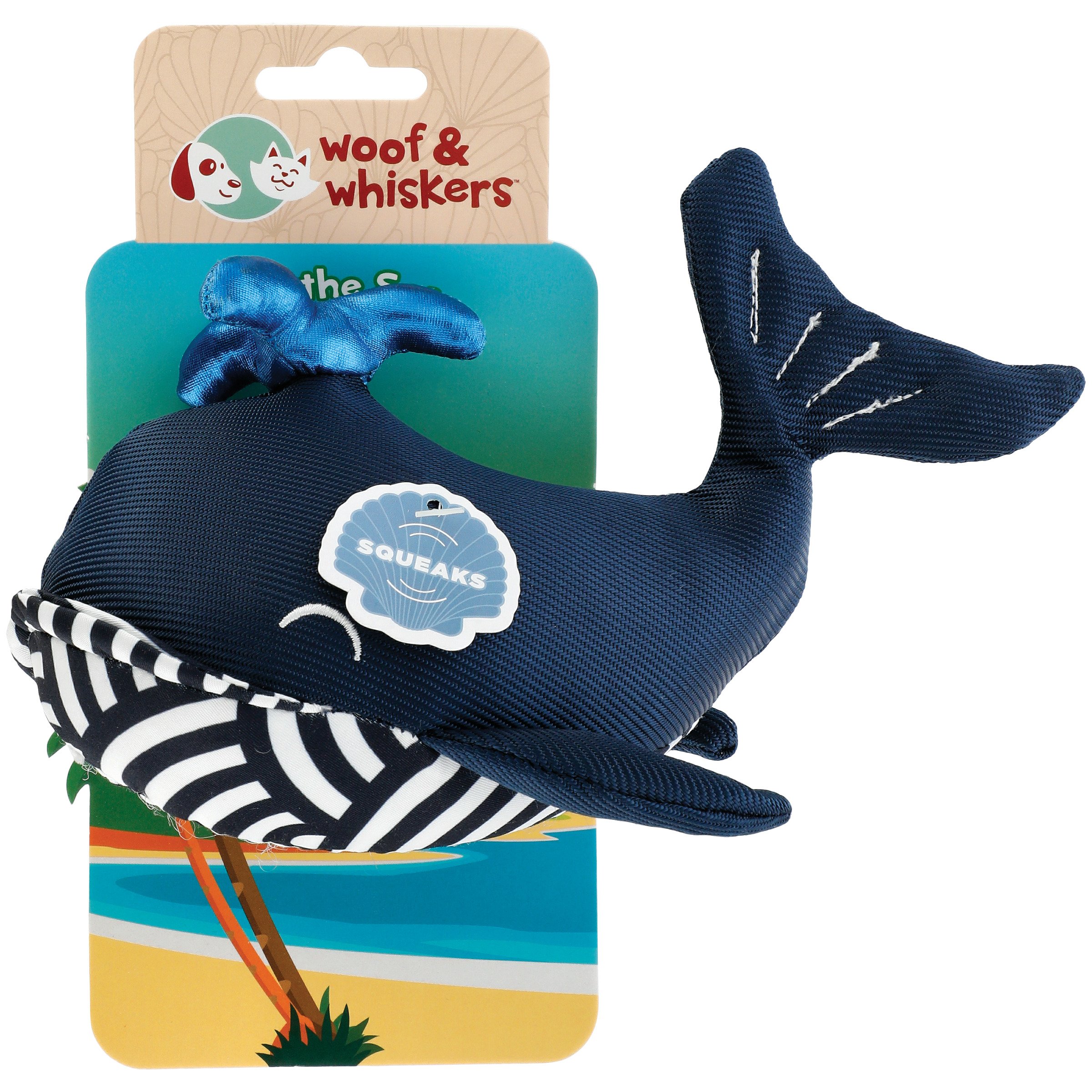 Woof & Whiskers Whale Plush Dog Toy Shop Plush Toys at HEB