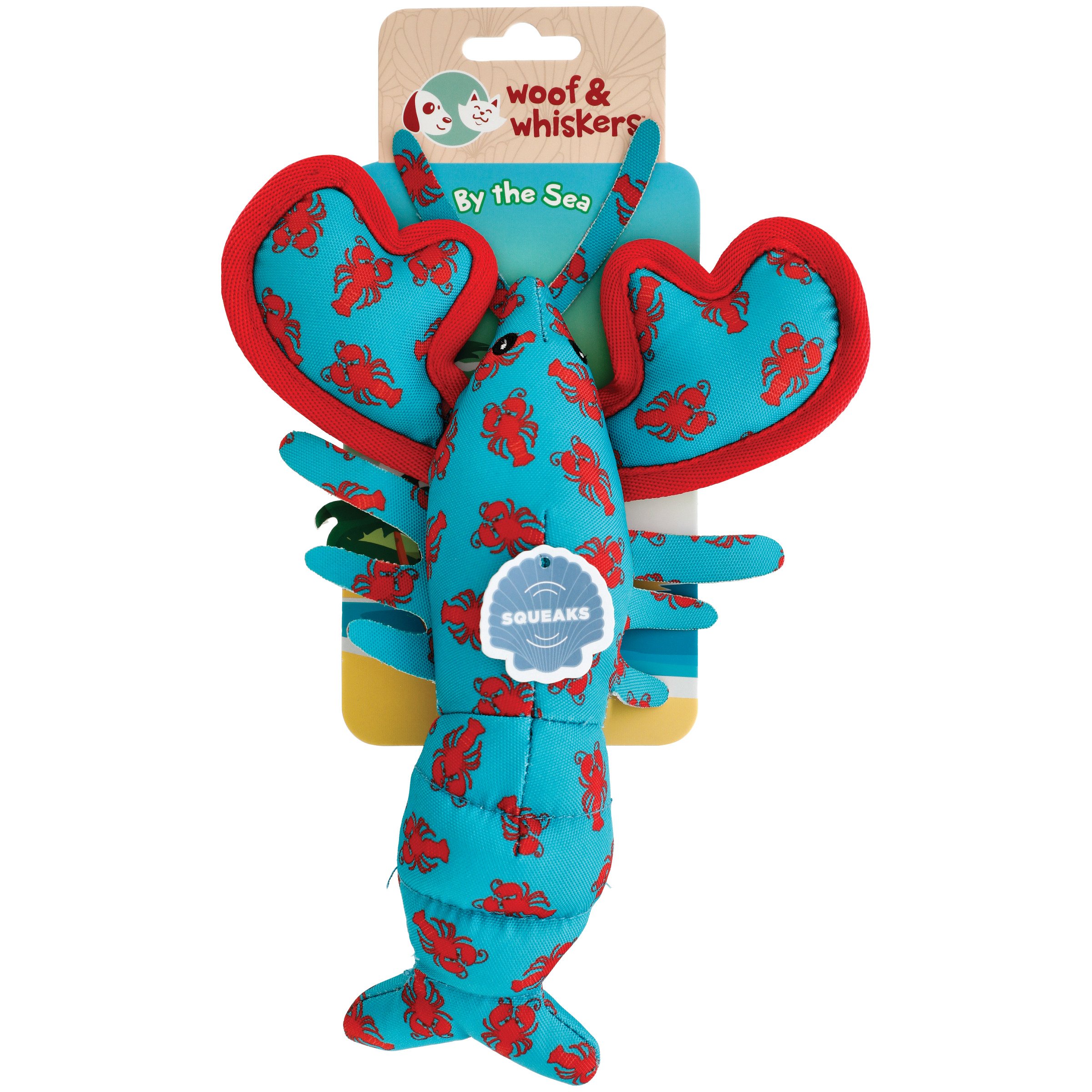 Woof and Whiskers Lobster Plush Dog Toy Shop Dogs at HEB