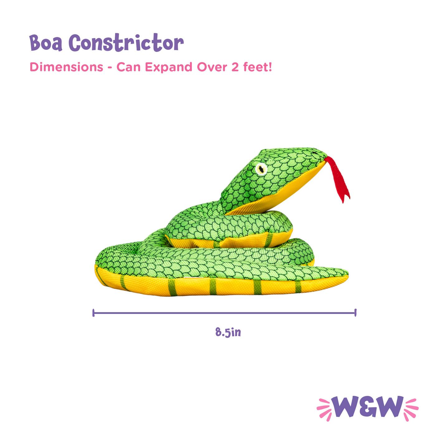 Woof & Whiskers Plush Dog Toy - Boa Constictor; image 4 of 4