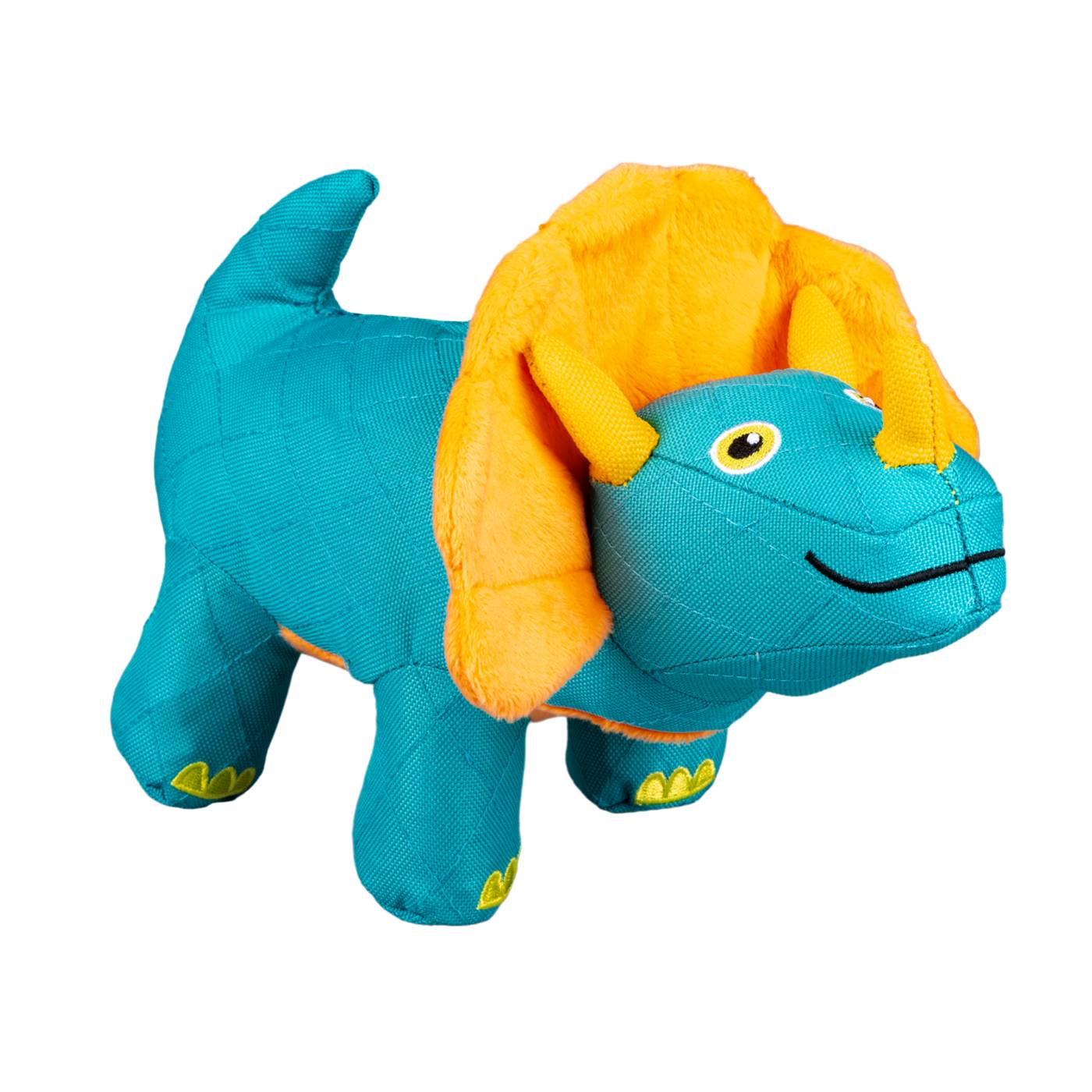 Woof & Whiskers Triceratops Plush Dog Toy; image 1 of 4