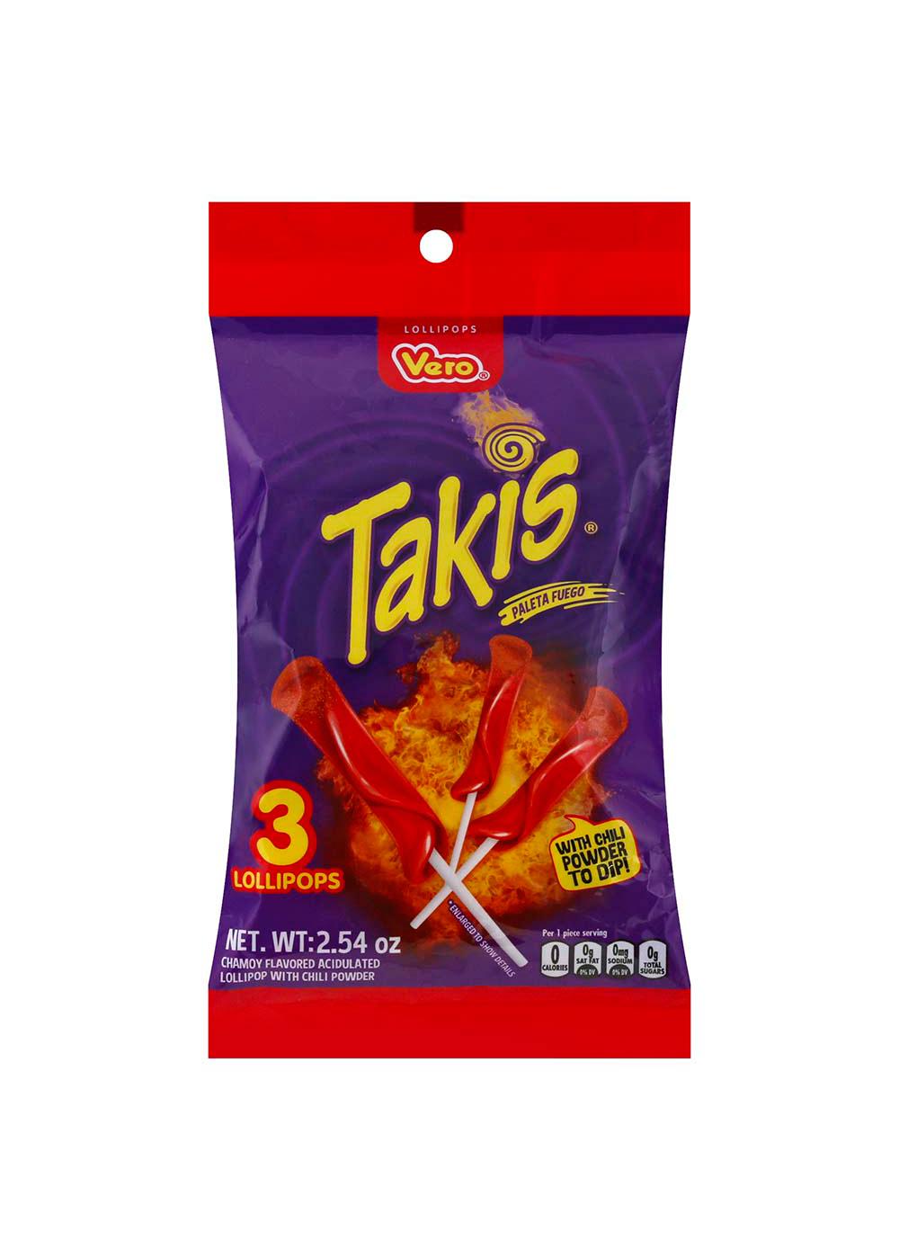 Vero Takis Paleta Fuego Chamoy Lollipops; image 1 of 6