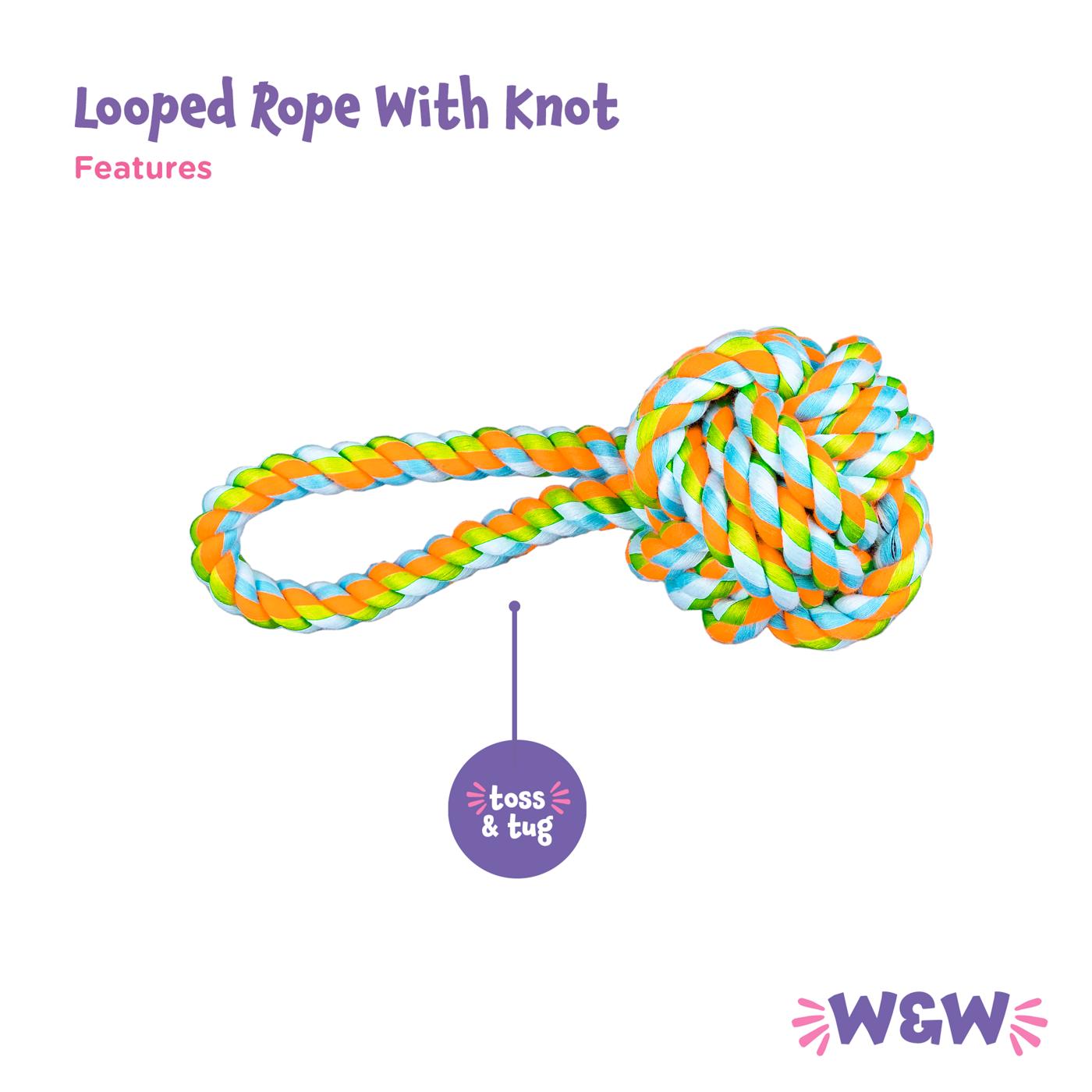 Woof & Whiskers Looped Rope Knot Dog Toy; image 2 of 5