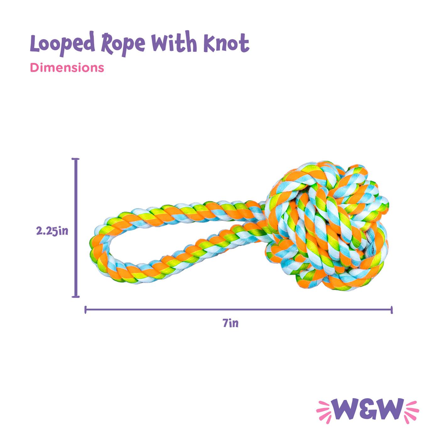 Woof & Whiskers Looped Rope Knot Dog Toy; image 5 of 5
