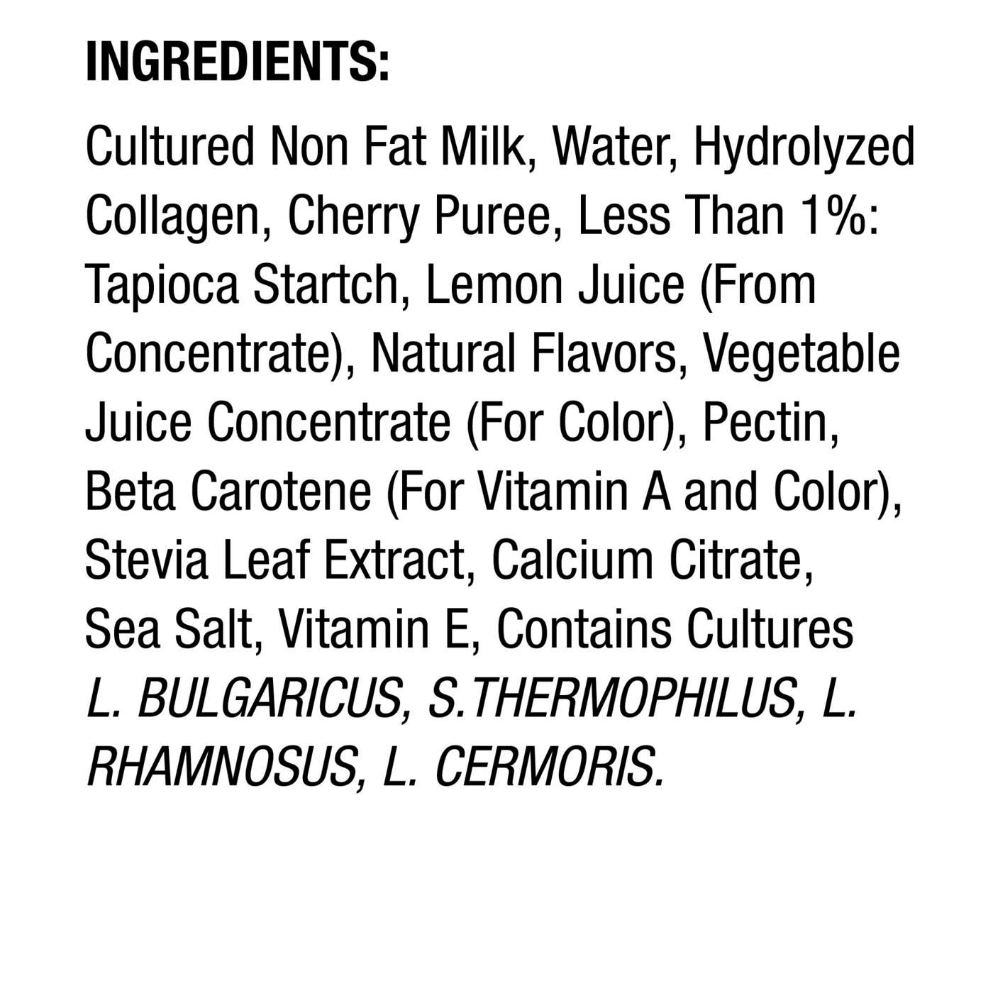 Dannon Light & Fit Non-Fat Cherry Black Currant Yogurt With Collagen & Antioxidants; image 3 of 8