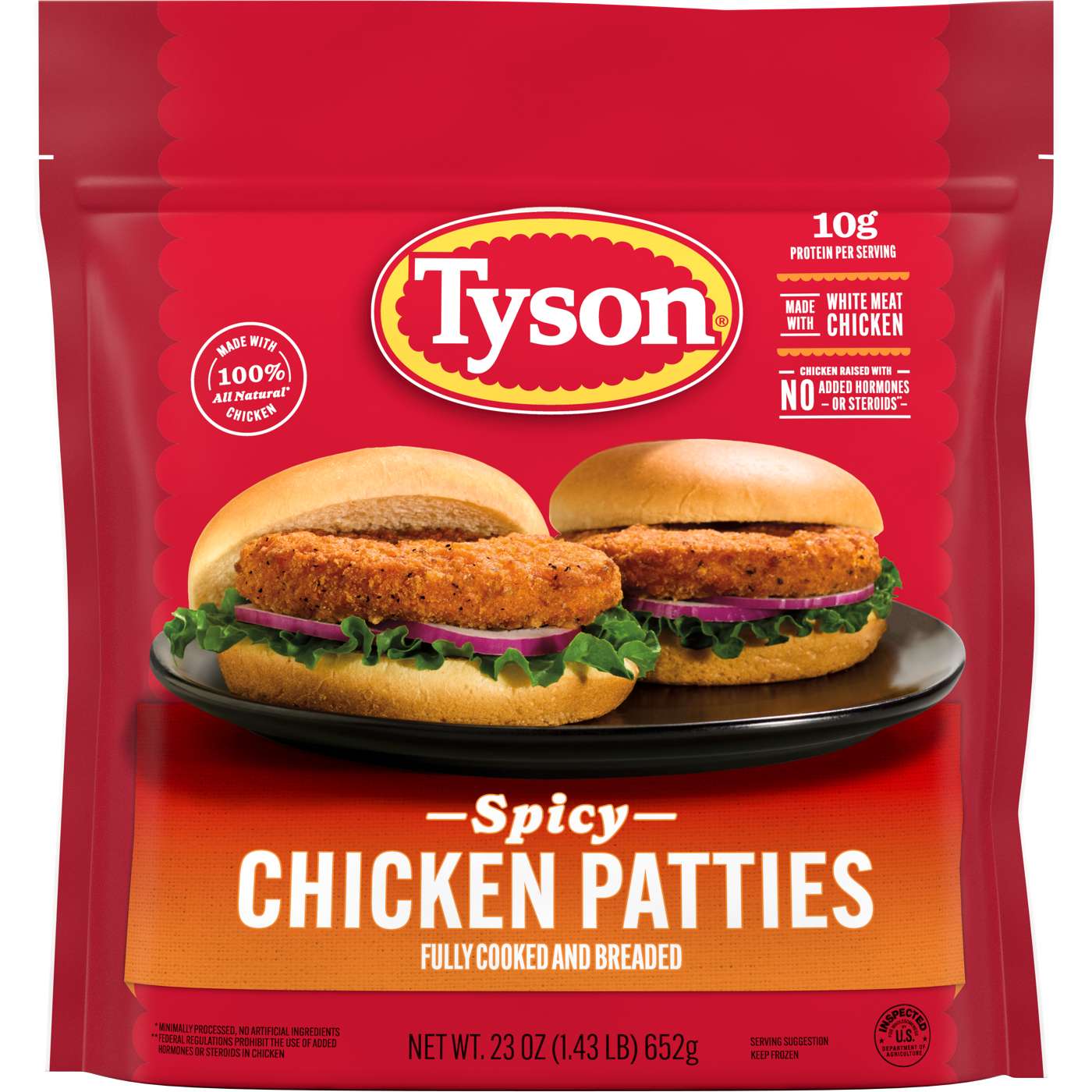 Tyson Frozen Spicy Chicken Patties; image 1 of 4