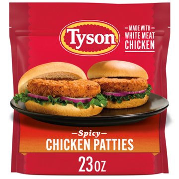 Tyson Frozen Spicy Chicken Patties, 23 oz