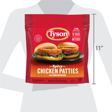 Tyson Frozen Spicy Chicken Patties, 23 oz