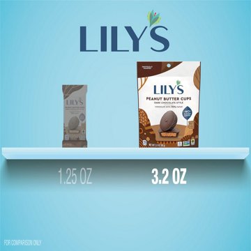 Lily's Dark Chocolate Style No Sugar Added Peanut Butter Cups, 3.2 oz