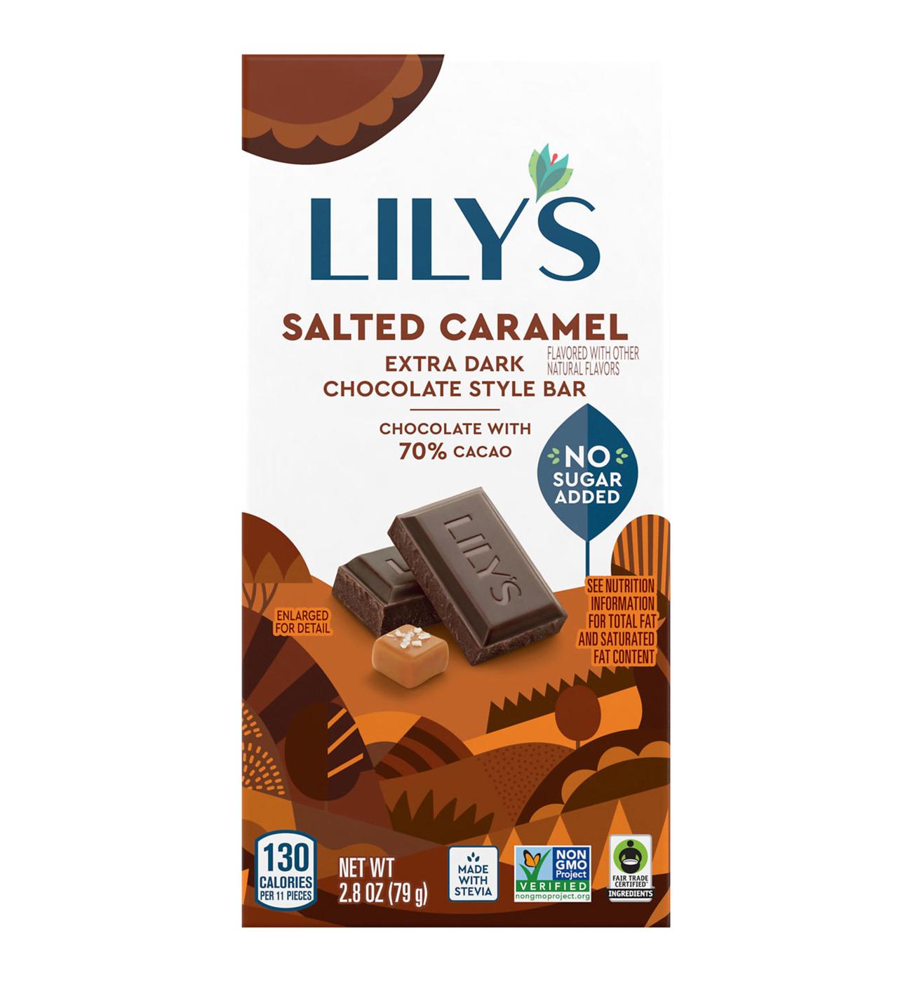 Lily's Salted Caramel Extra Dark Chocolate Style Bar; image 1 of 2