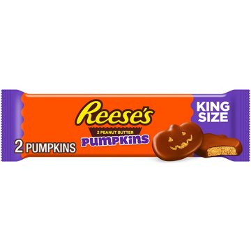 Reese's Milk Chocolate Peanut Butter Pumpkins Halloween Candy - King Size