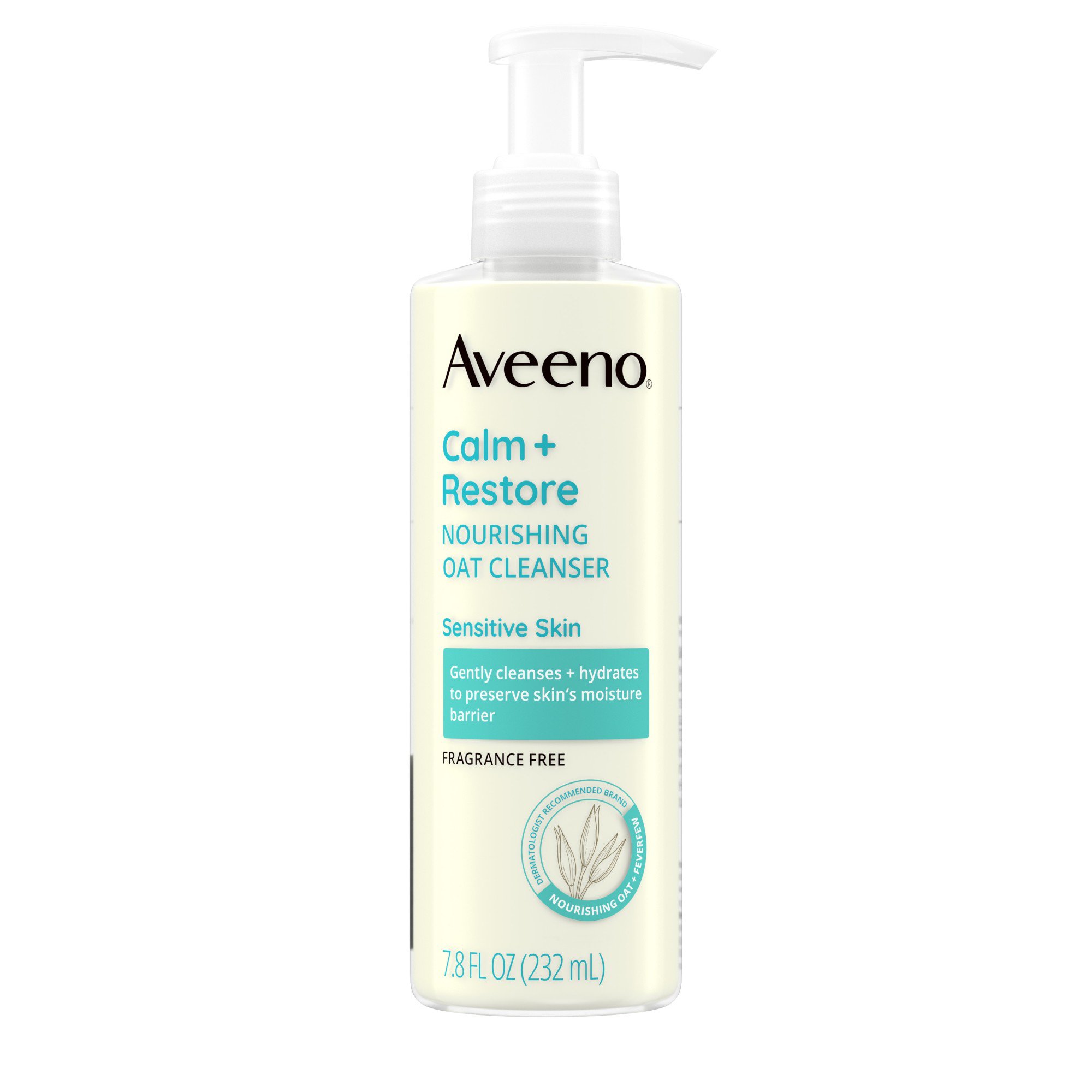 Aveeno Calm + Restore Nourishing Oat Cleanser, For Sensitive Skin