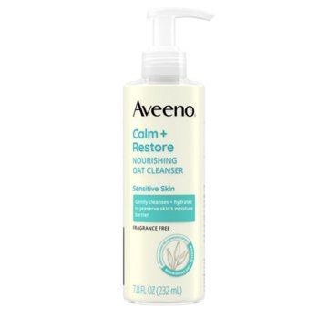 Aveeno Calm + Restore Nourishing Oat Cleanser for Sensitive Skin, 7.8 oz