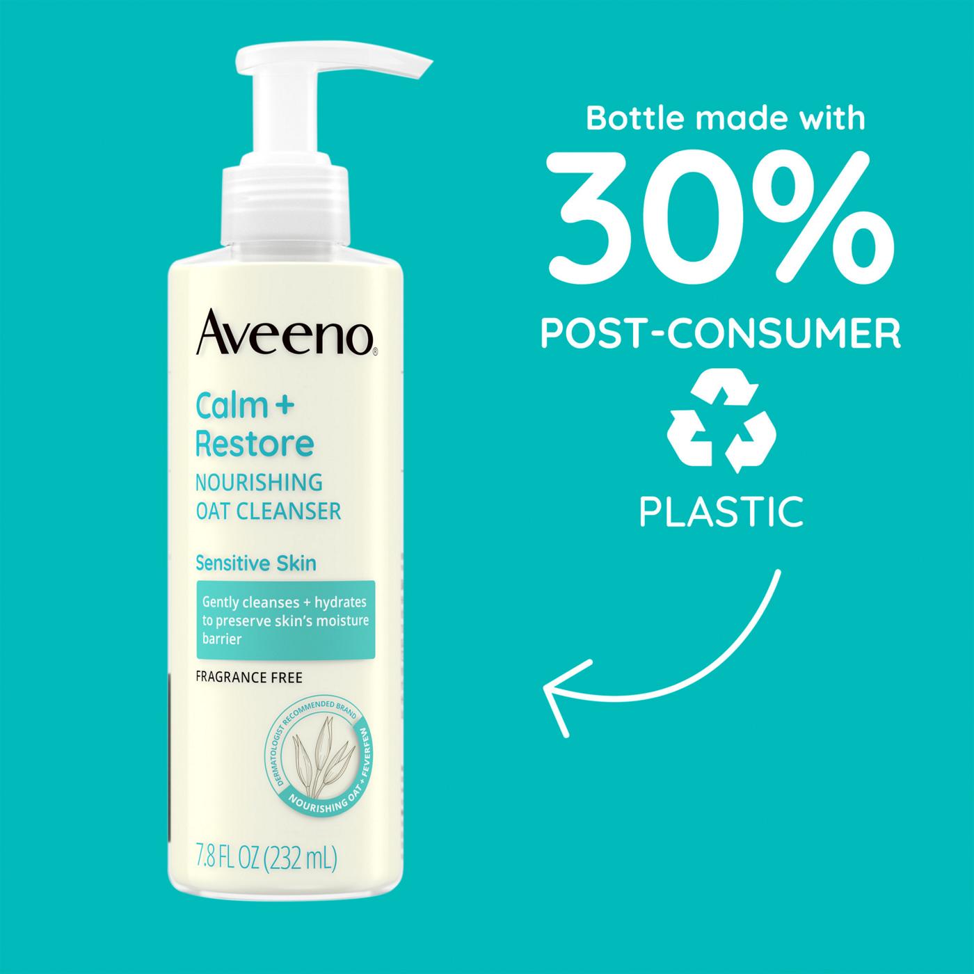 Aveeno Calm + Restore Nourishing Oat Cleanser for Sensitive Skin; image 5 of 8