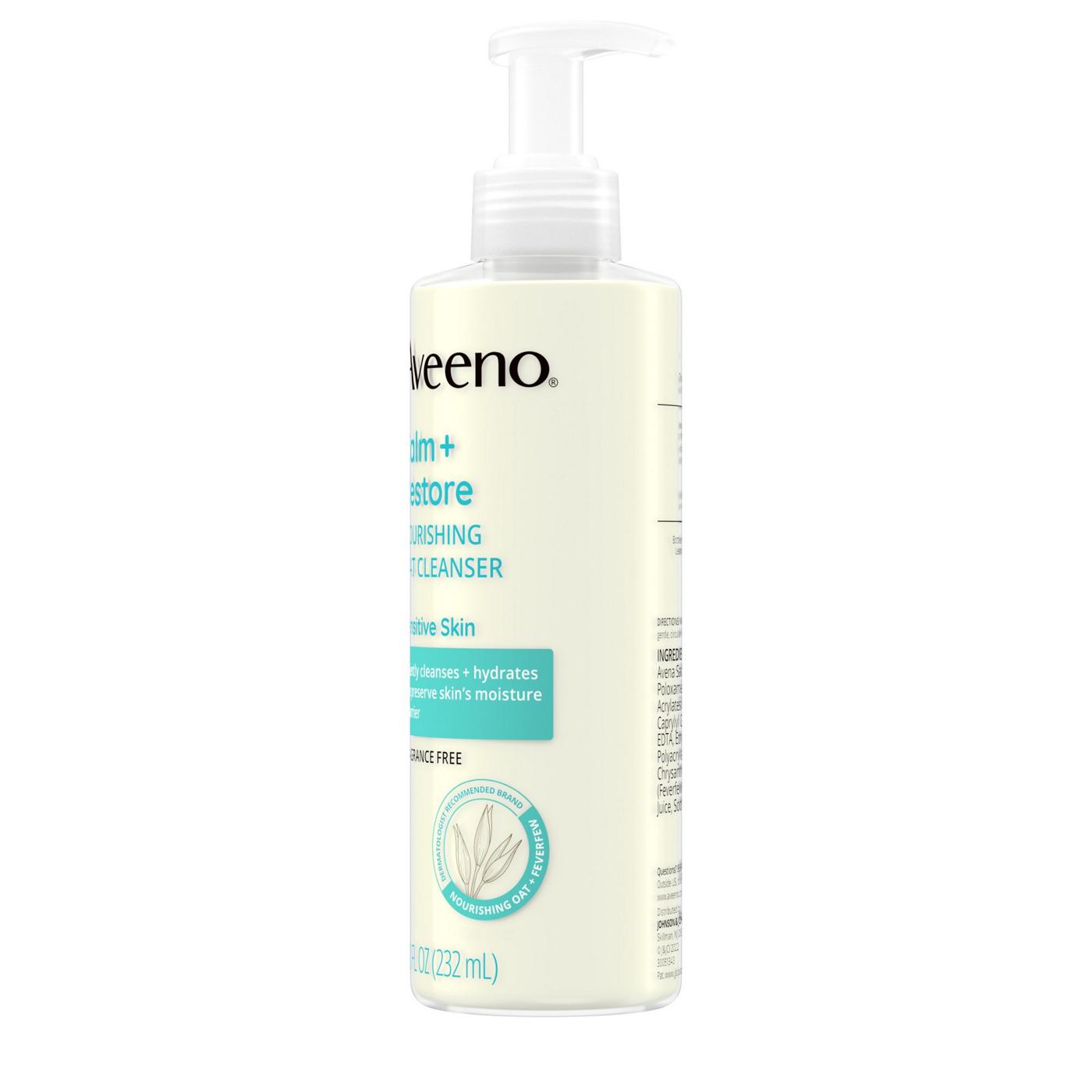 Aveeno Calm + Restore Nourishing Oat Cleanser for Sensitive Skin; image 7 of 8