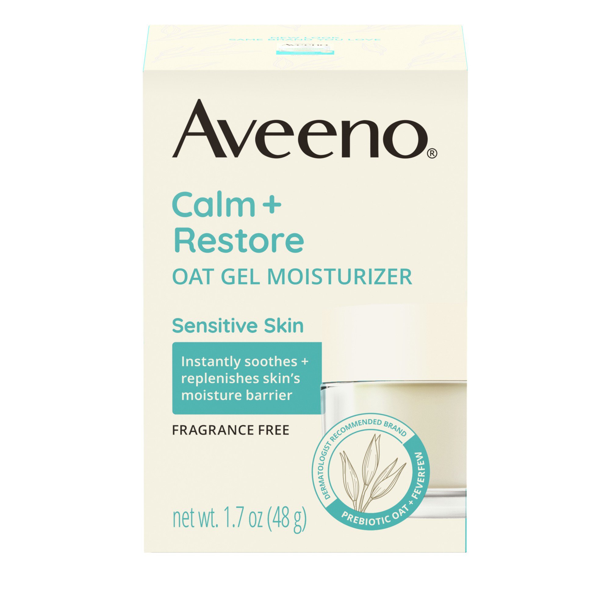 Aveeno Calm + Restore Oat Gel Face Moisturizer, For Sensitive Skin