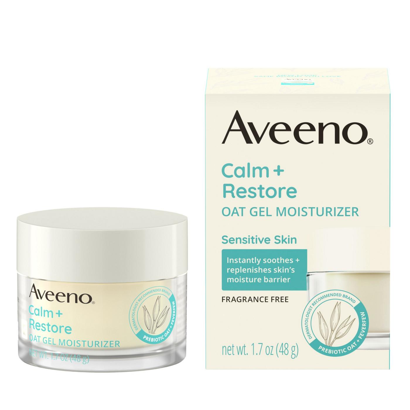 Aveeno Calm + Restore Oat Gel Face Moisturizer, For Sensitive Skin; image 6 of 8
