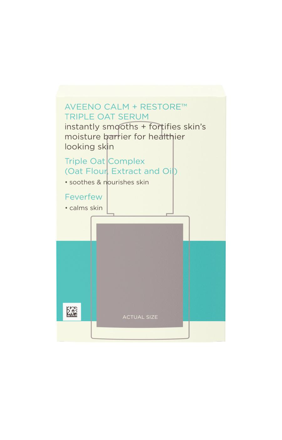 Aveeno Calm + Restore Triple Oat Face Serum, For Sensitive Skin; image 5 of 5