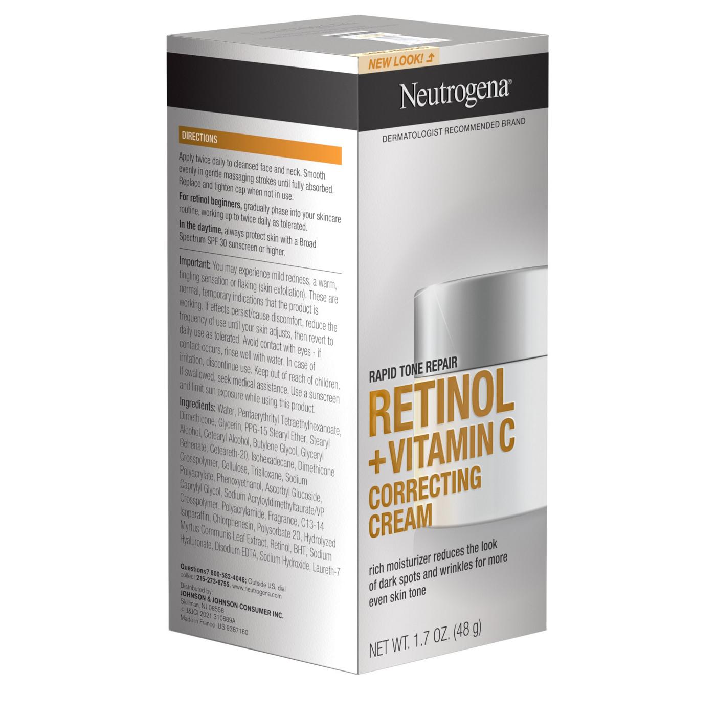 Neutrogena Rapid Tone Repair Retinol + Vitamin C Correcting Cream; image 6 of 8