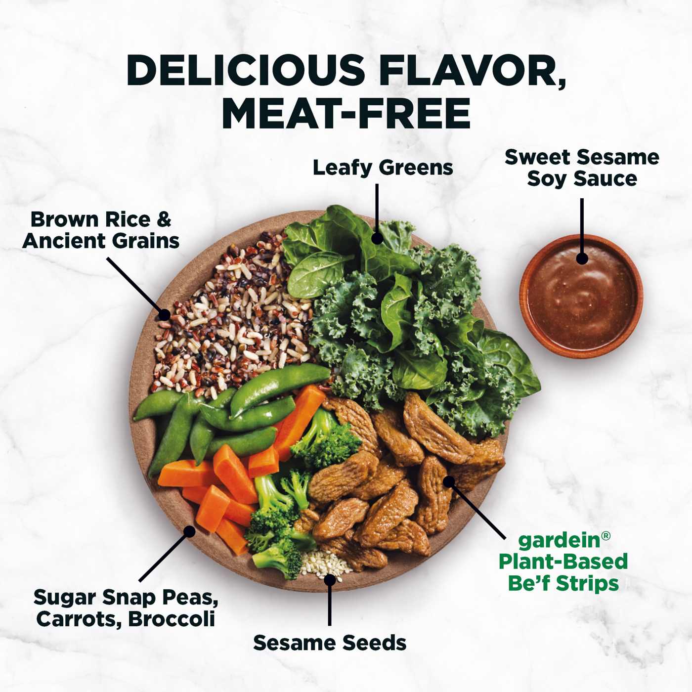 Healthy Choice Power Bowls Gardein Be'f & Vegetable Stir Fry Frozen ...