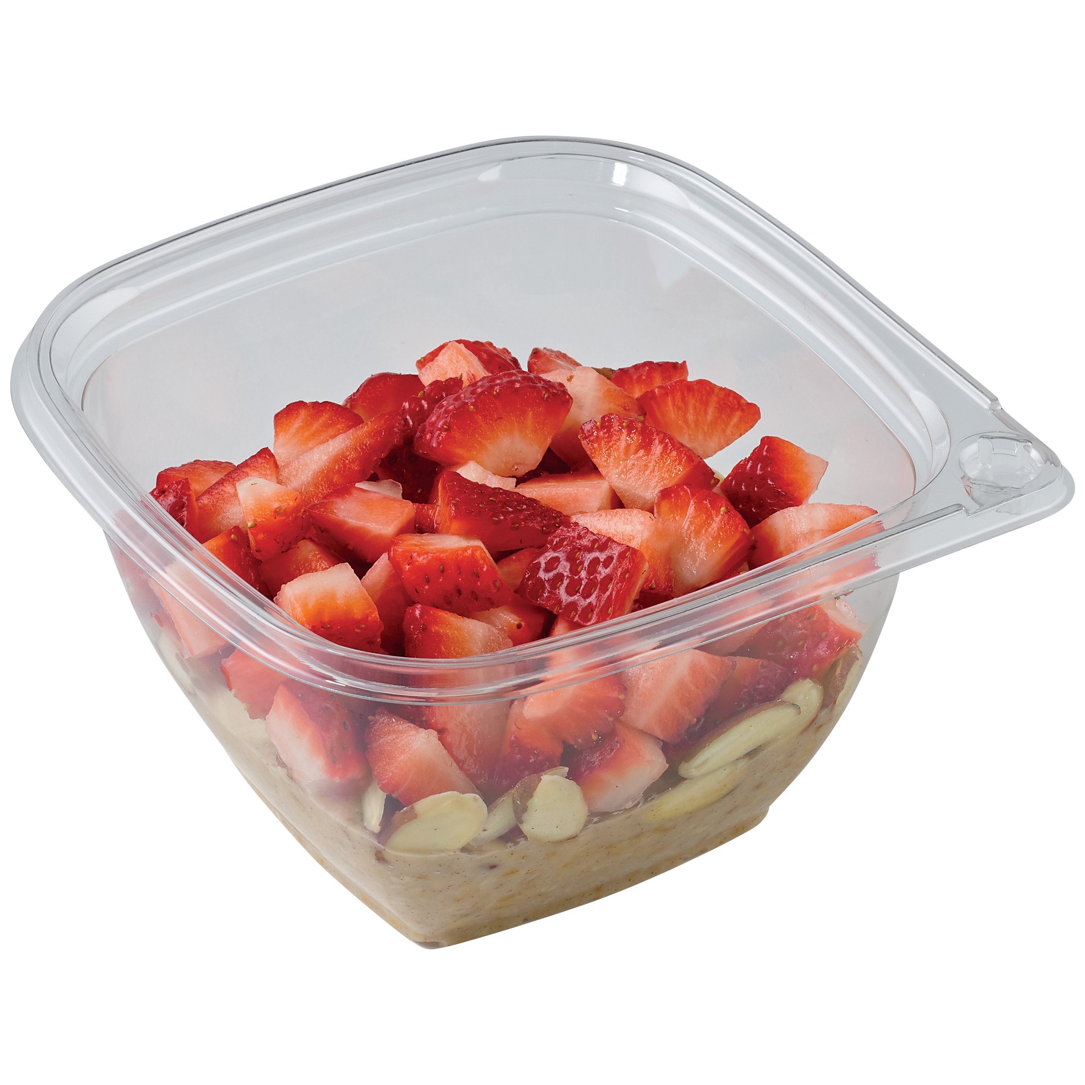 Meal Simple by HEB Overnight Oats Strawberry & Almonds (Sold Cold) Shop Snack trays at HEB