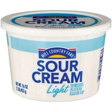 Hill Country Fare Light Sour Cream, 16 oz