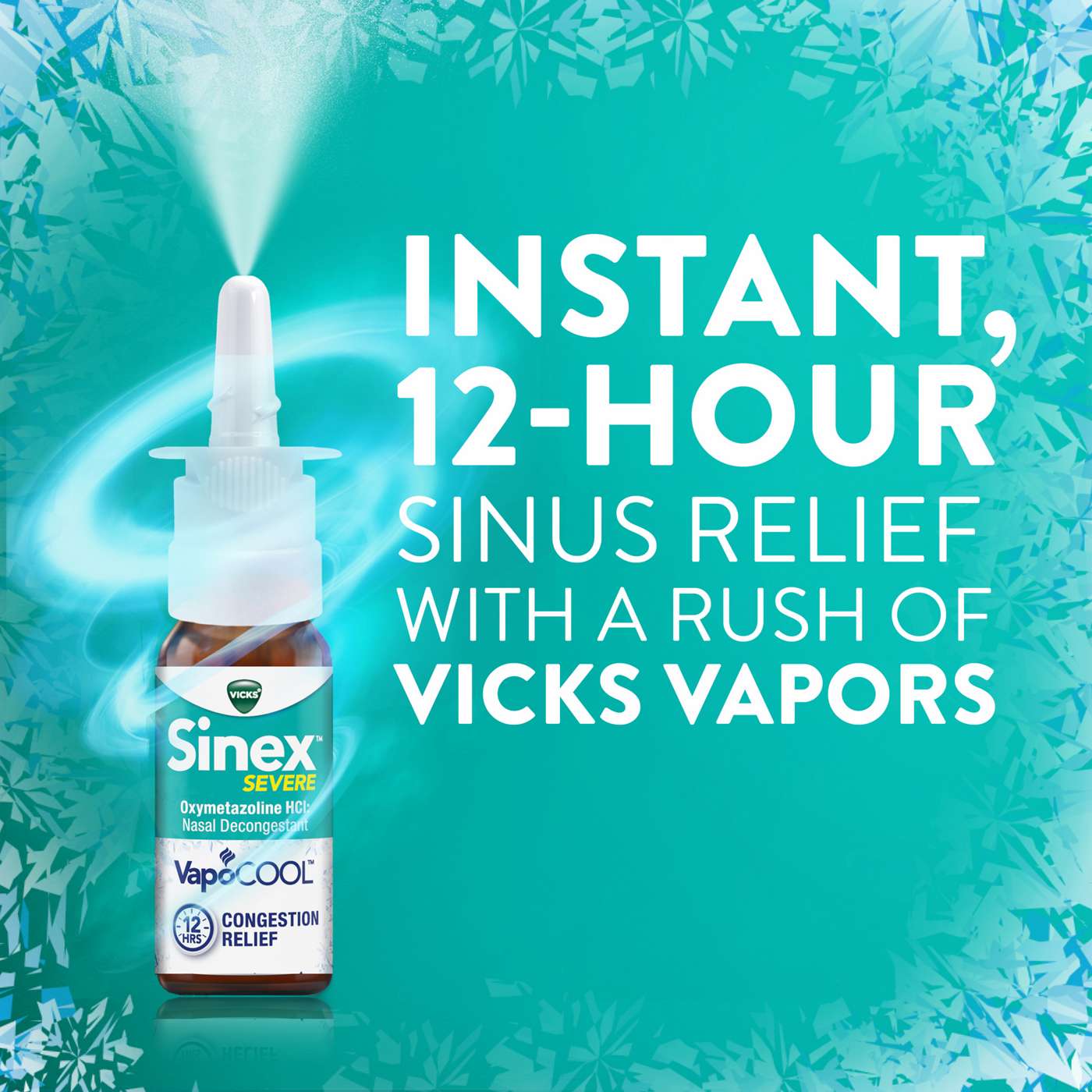Vicks Sinex SEVERE Nasal Spray with VapoCOOL, Soothing Vicks Vapors, Decongestant Medicine; image 2 of 10