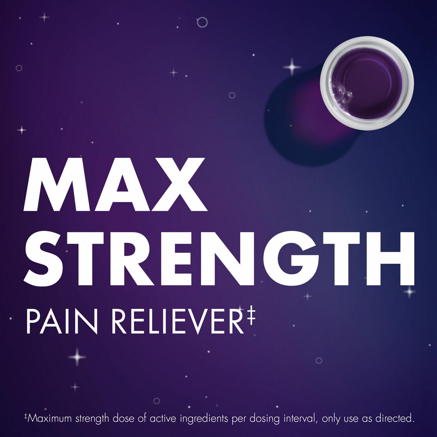 Vicks ZzzQuil Liquid Max Strength Pain Reliever, Nighttime Sleep Aid, Midnight Berry Flavor; image 4 of 5