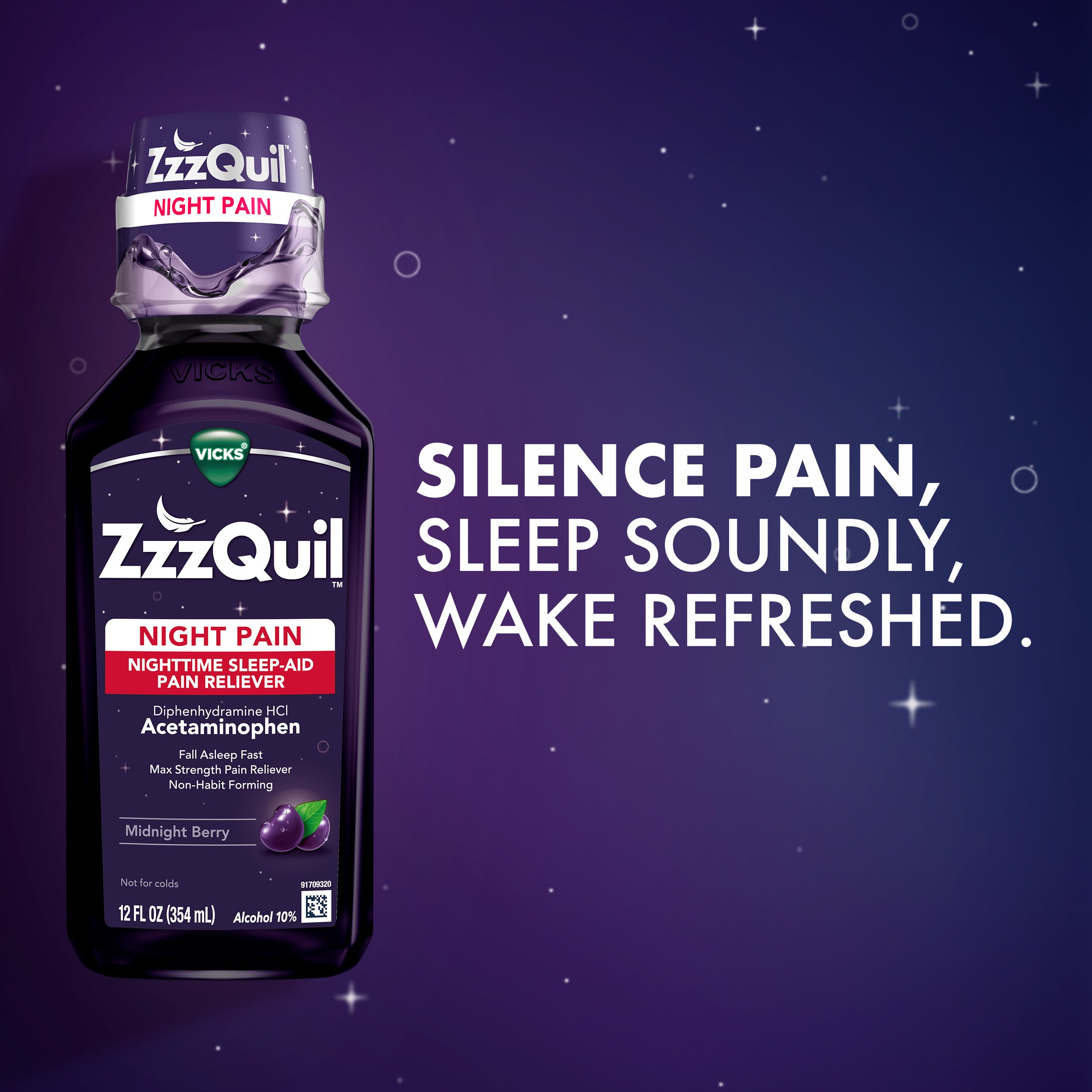 エッセンス 3 ナイト Vicks ZzzQuil Liquid Max Strength Pain Reliever, Nighttime Sleep