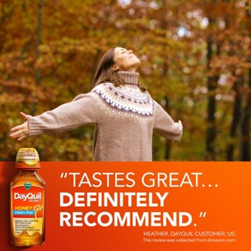 Vicks DayQuil SEVERE Cold & Flu Liquid Over-the-Counter Medicine, Powerful Daytime Relief, Honey Flavor
