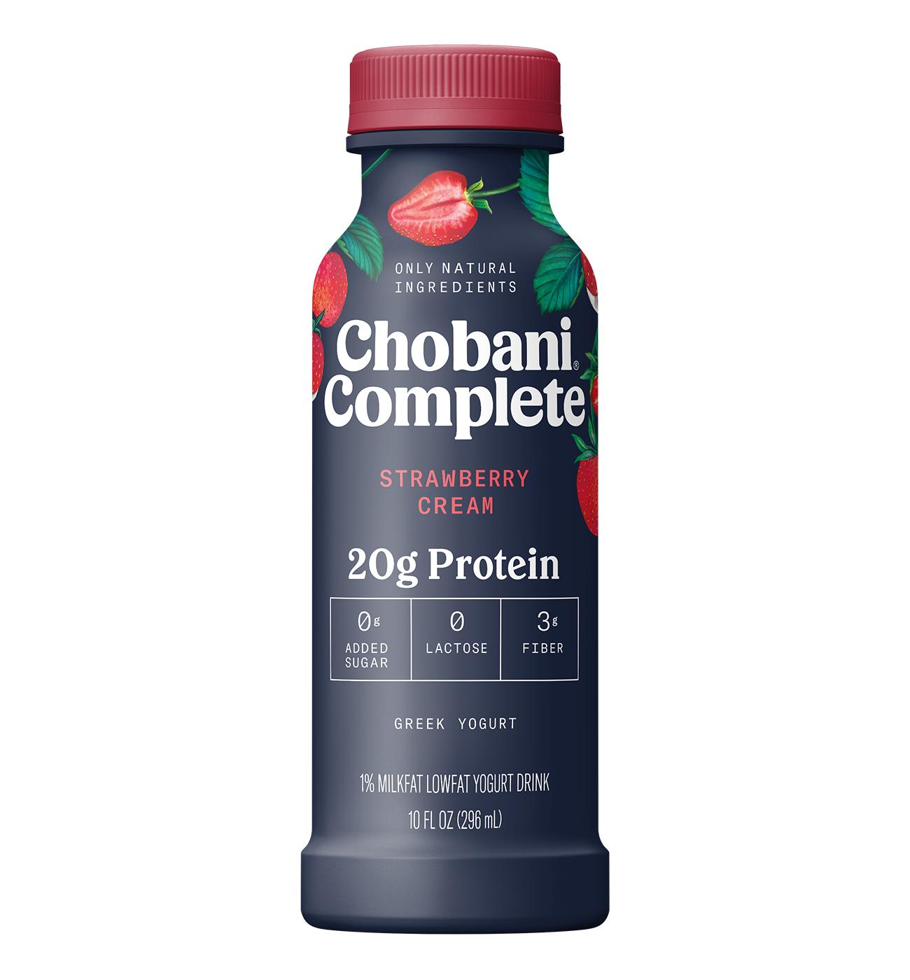 Chobani Complete Strawberry Cream Greek Yogurt Shake; image 1 of 6