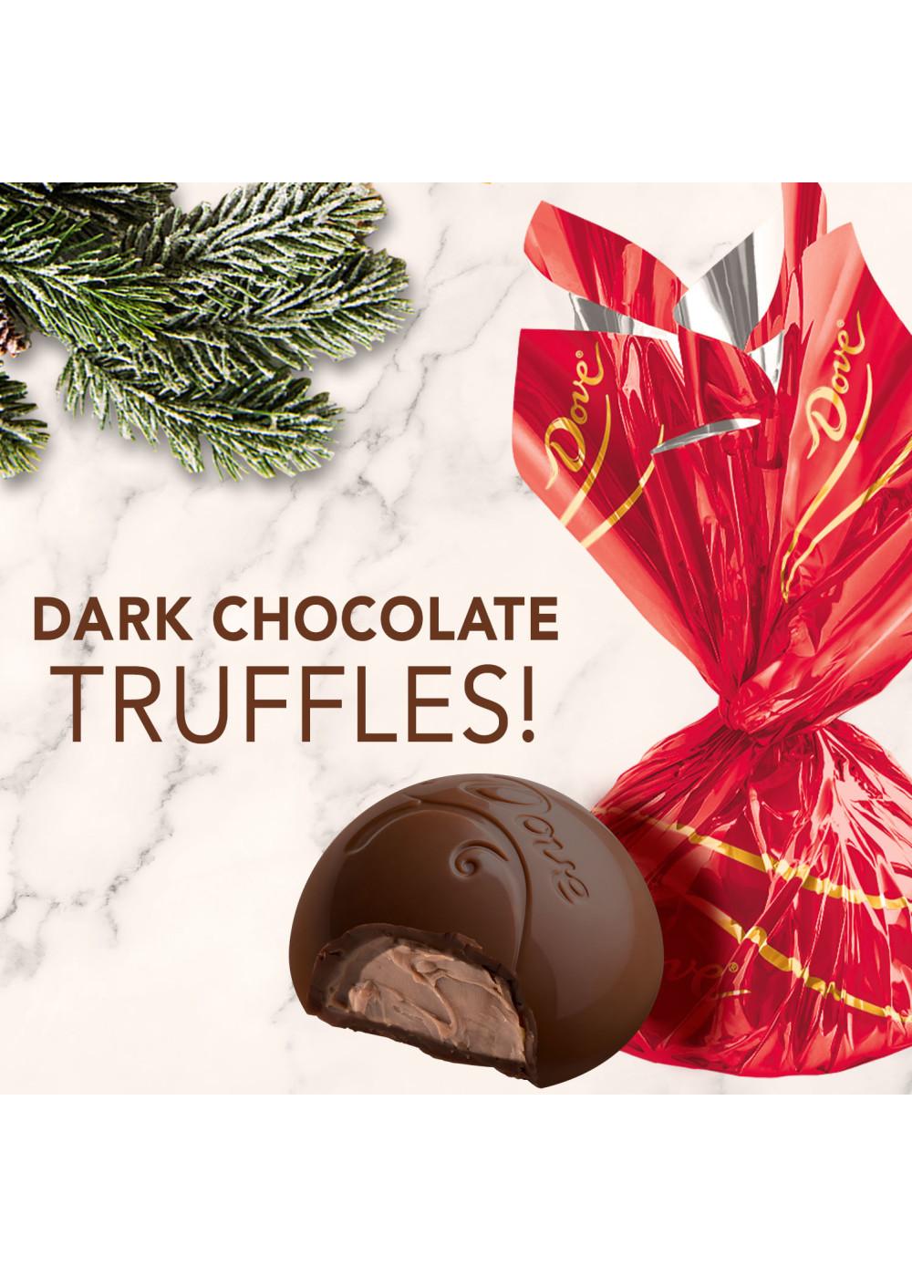 Dove Truffles Christmas Dark Chocolate Candy Holiday Gift Tin; image 6 of 6