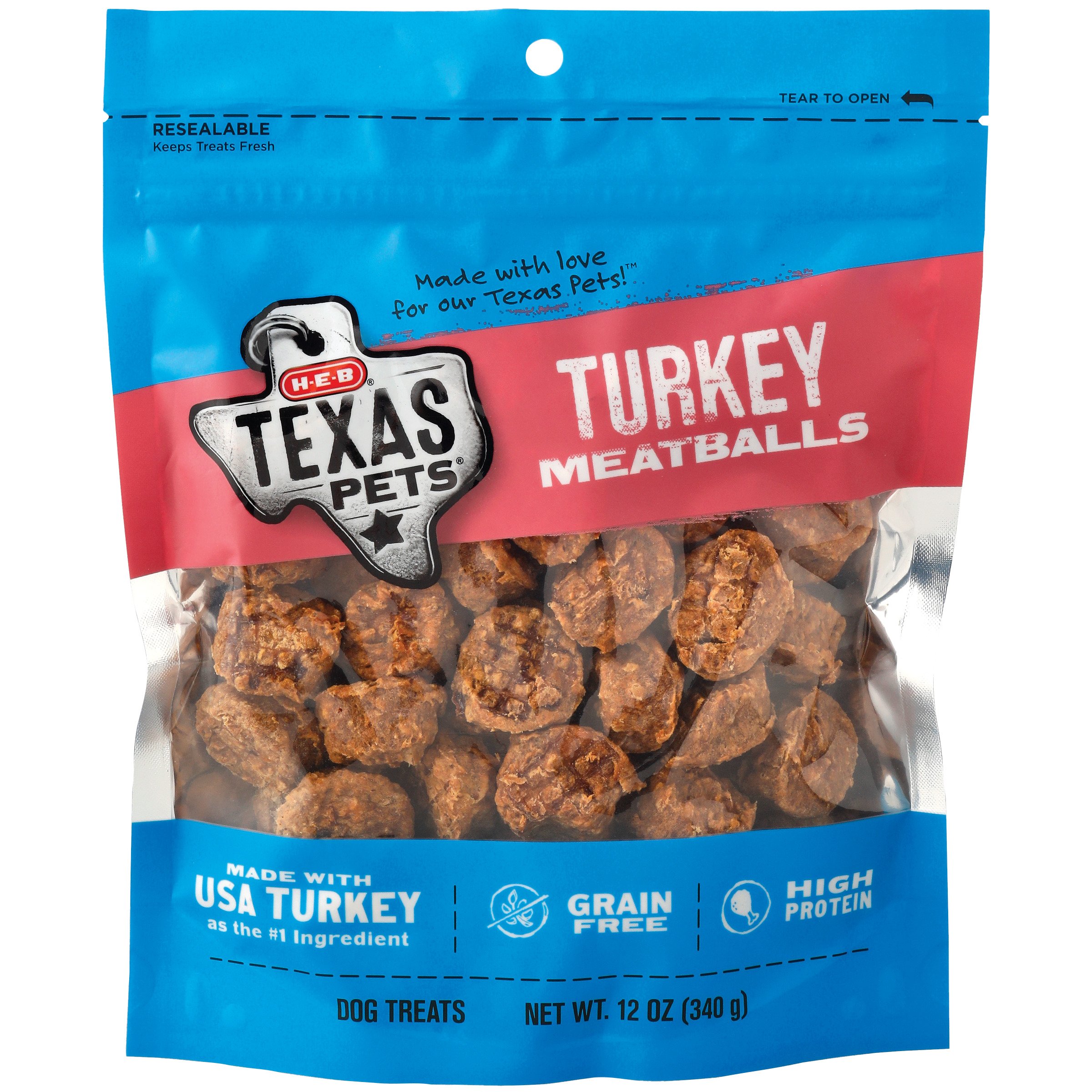 H-E-B Texas Pets Turkey Meatballs Dog Treats - Shop Dogs At H-E-B