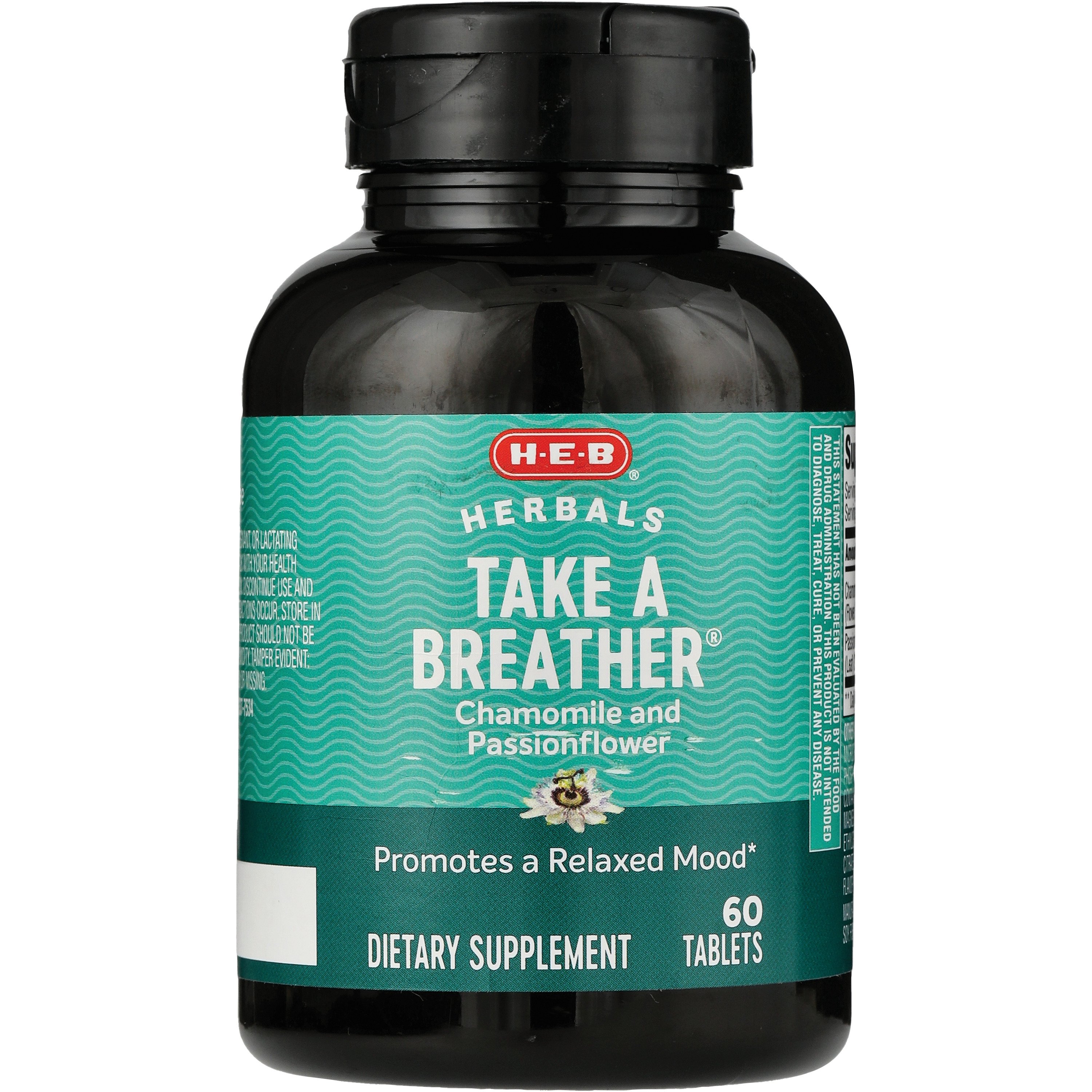 H-E-B Herbals Take a Breather Passionflower & Chamomile Tablets