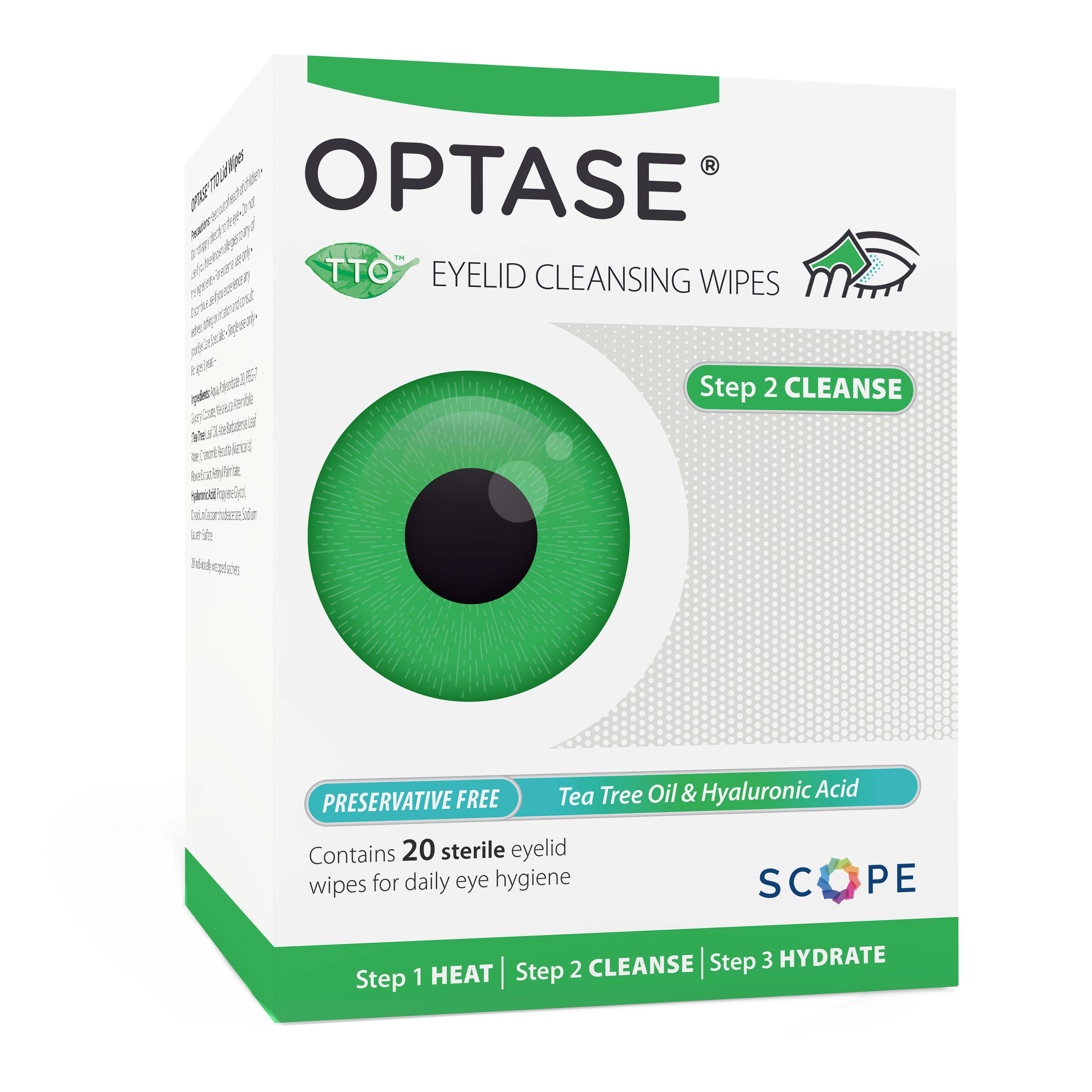 Optase Tea Tree Oil & Hyaluronic Acid Eyelid Cleansing Wipes Shop Eye